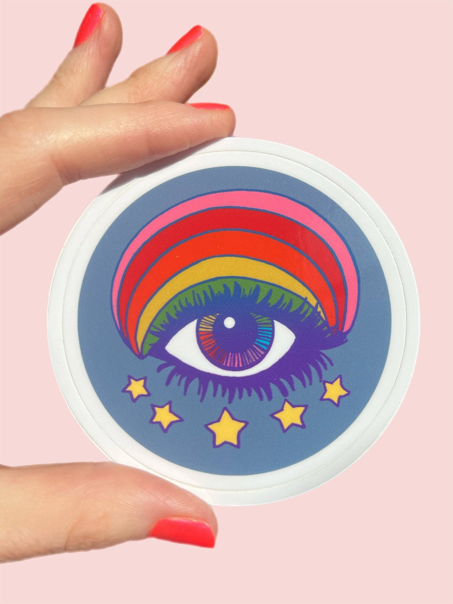 Psychedelic Rainbow Eye STICKER 3 Inch
