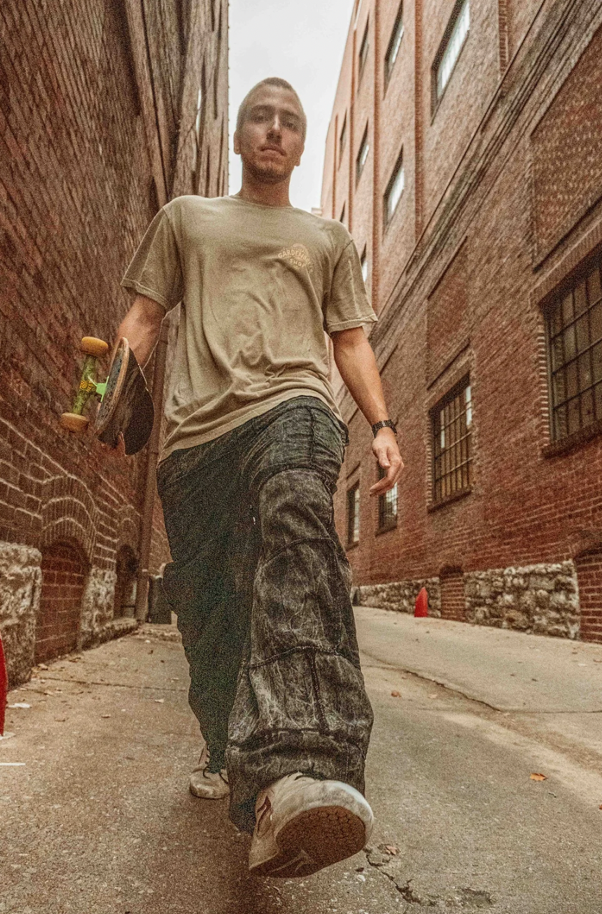 Unisex Hippie Boho Patchwork Joggers in Recycled Fabric