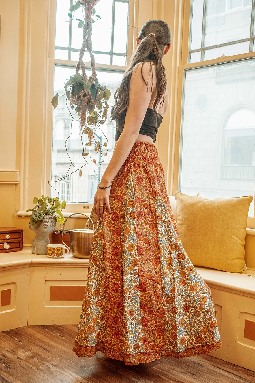 Hippie Boho Wide Leg Patchwork Pants, Flow Trousers