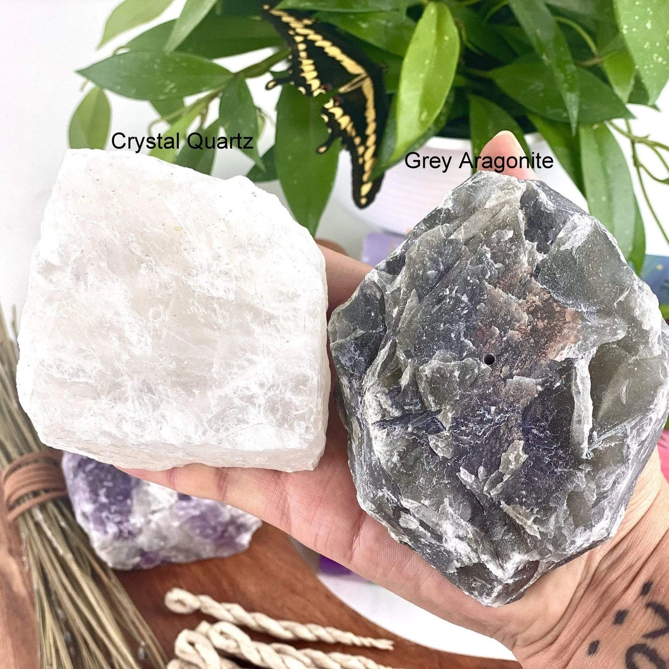 Rough Stone Crystal Incense Burner