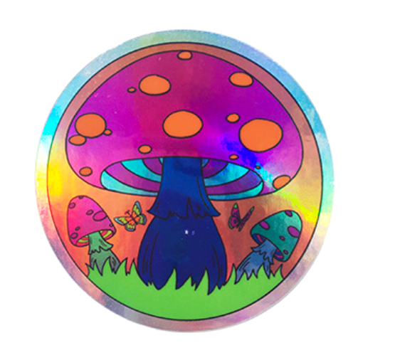 3 Inch Sticker Groovy Mushroom