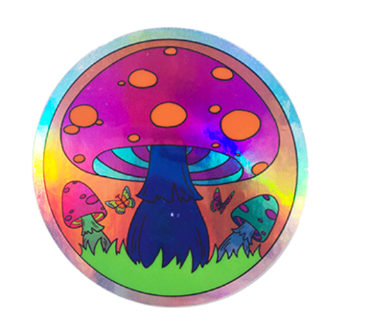 3 Inch Sticker Groovy Mushroom