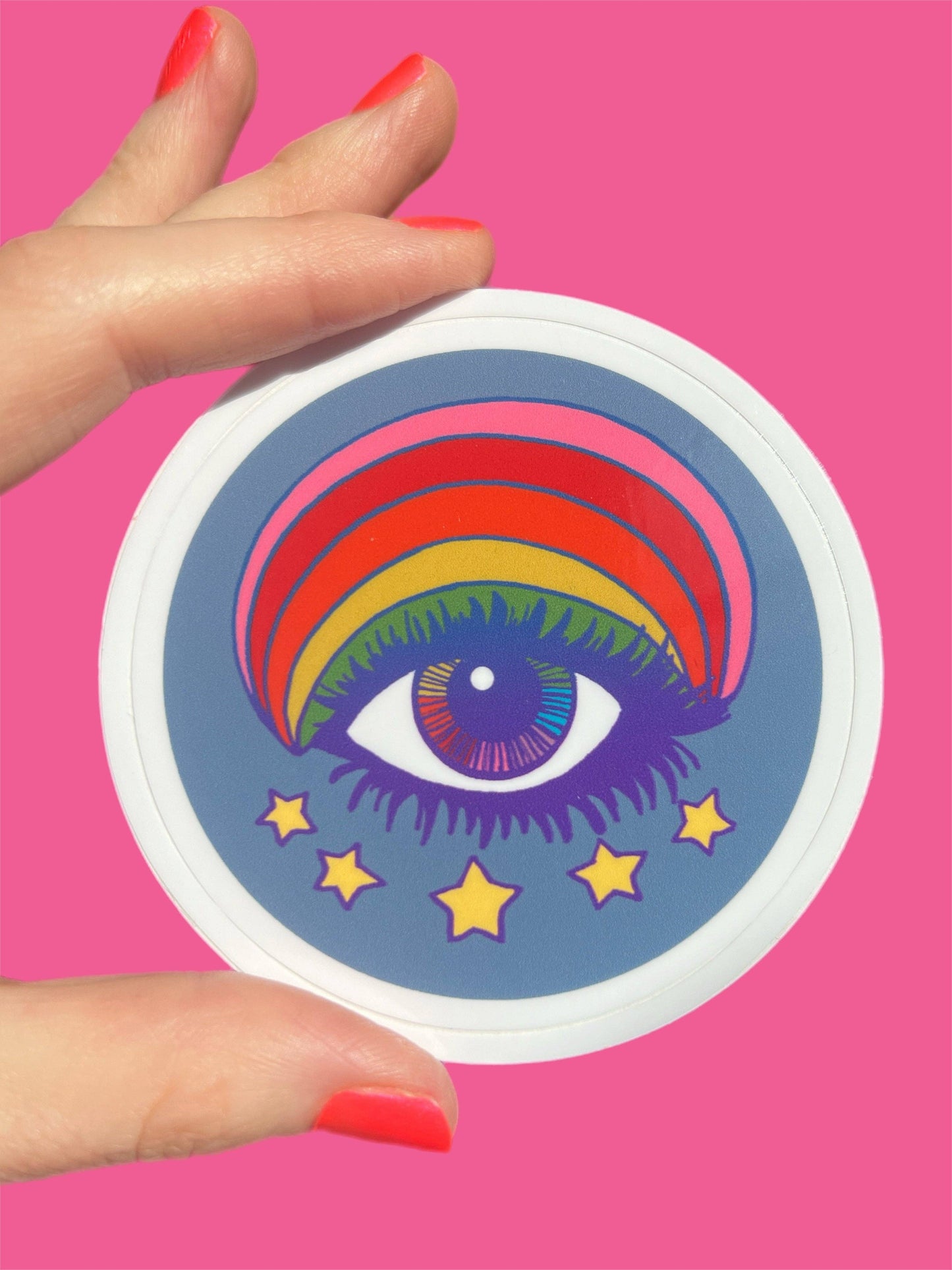 Psychedelic Rainbow Eye STICKER 3 Inch