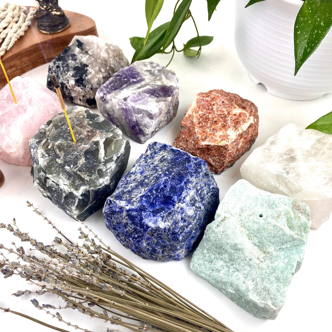 Rough Stone Crystal Incense Burner