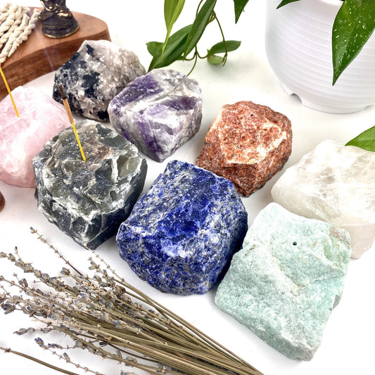 Rough Stone Crystal Incense Burner