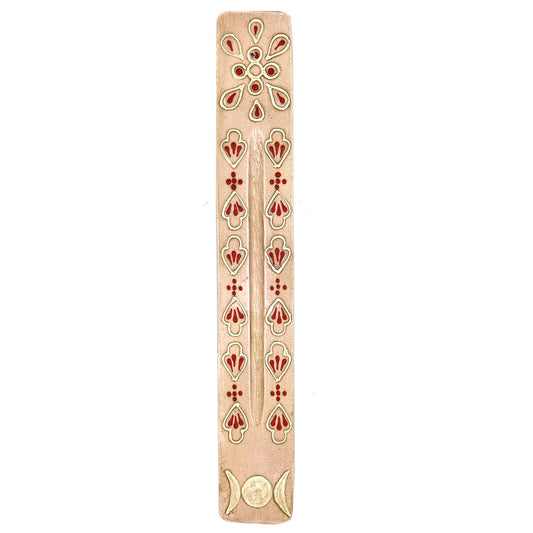 Incense Stick Ash Catcher, Wooden - Beige (11 in.)