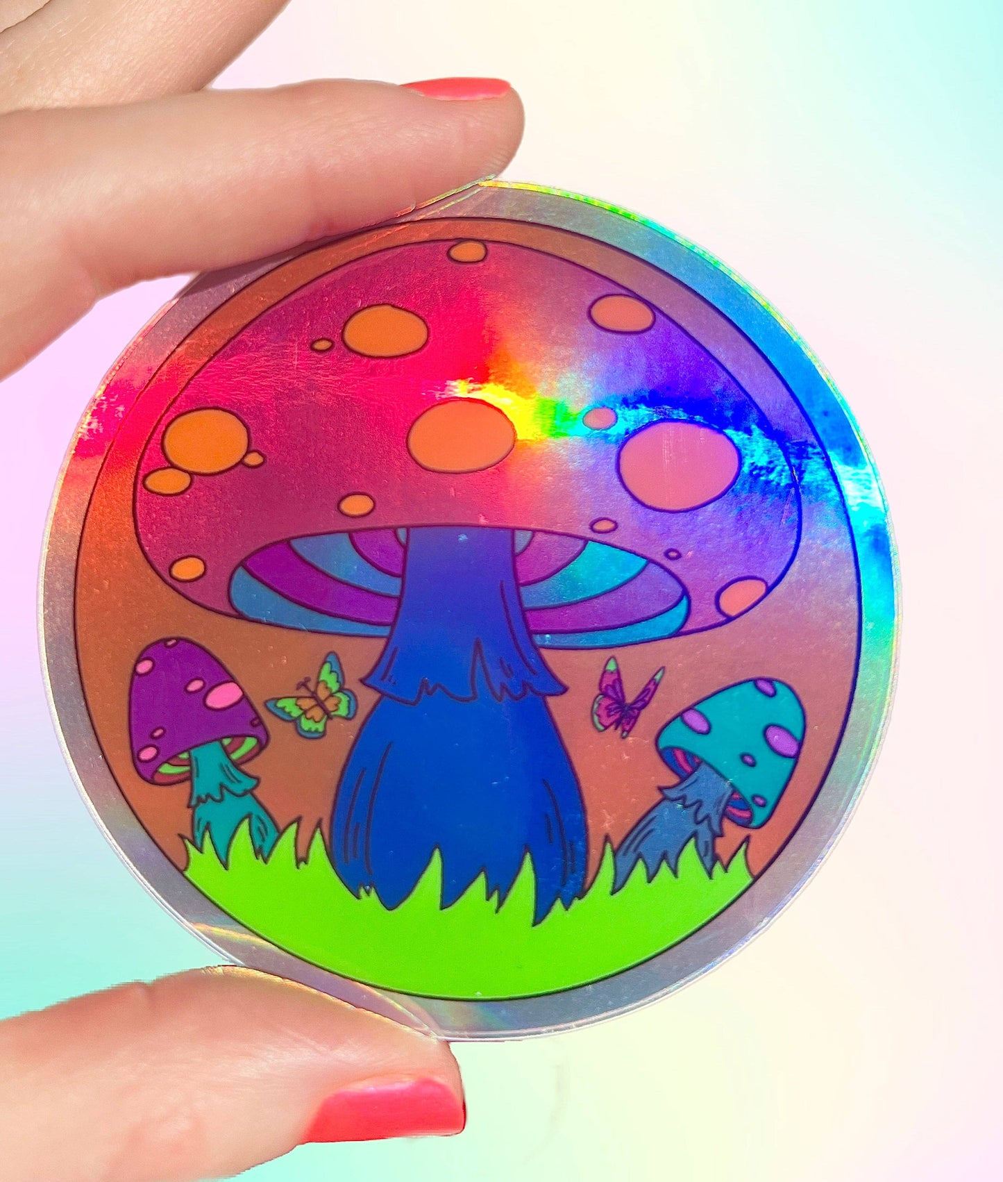 3 Inch Sticker Groovy Mushroom