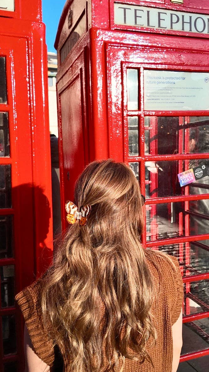 Hand-painted Tiger Moth Claw Hair Clip | Eco-Friendly