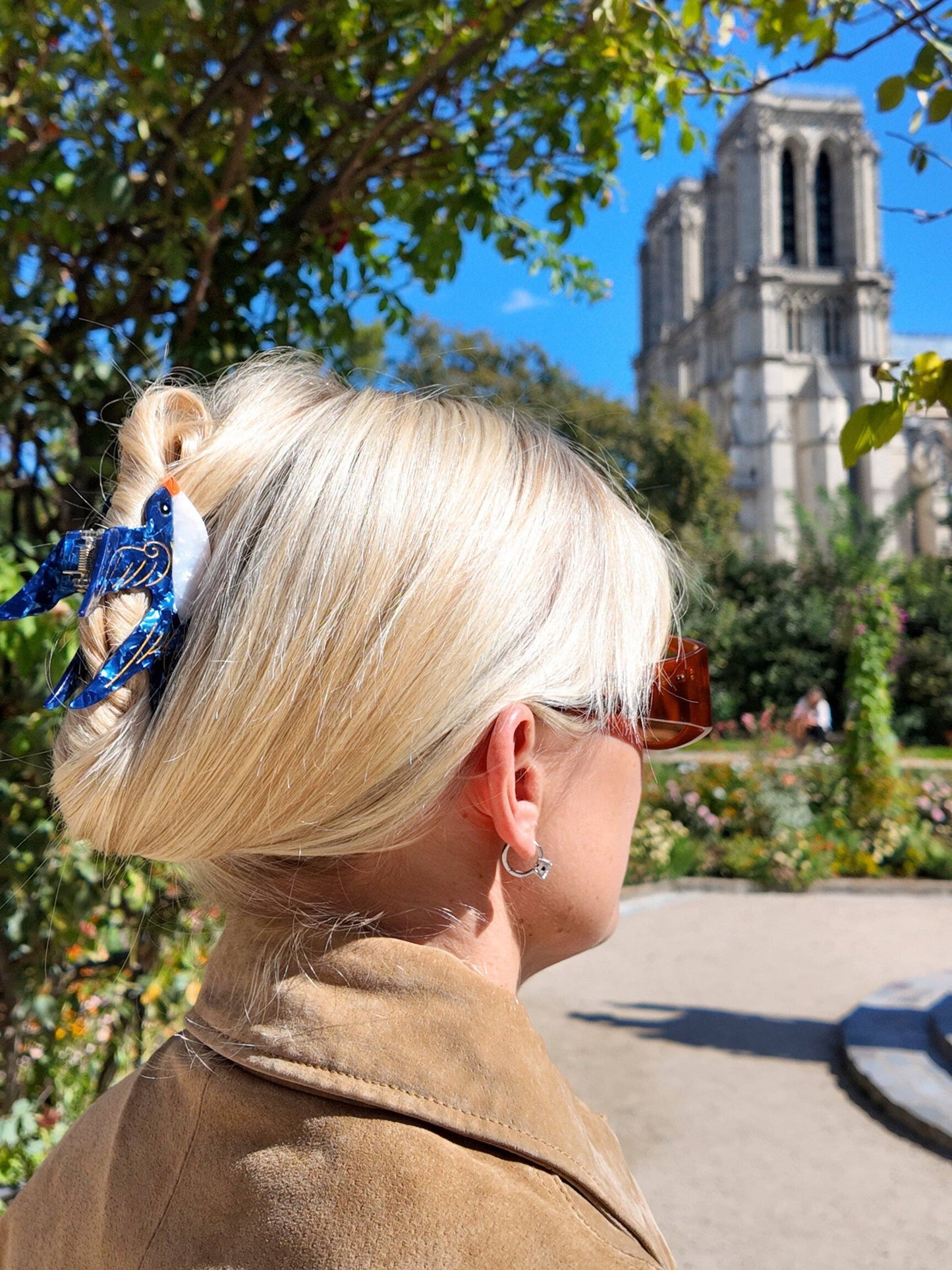 Hand-painted Swallow Bird Claw Hair Clip | Eco-Friendly