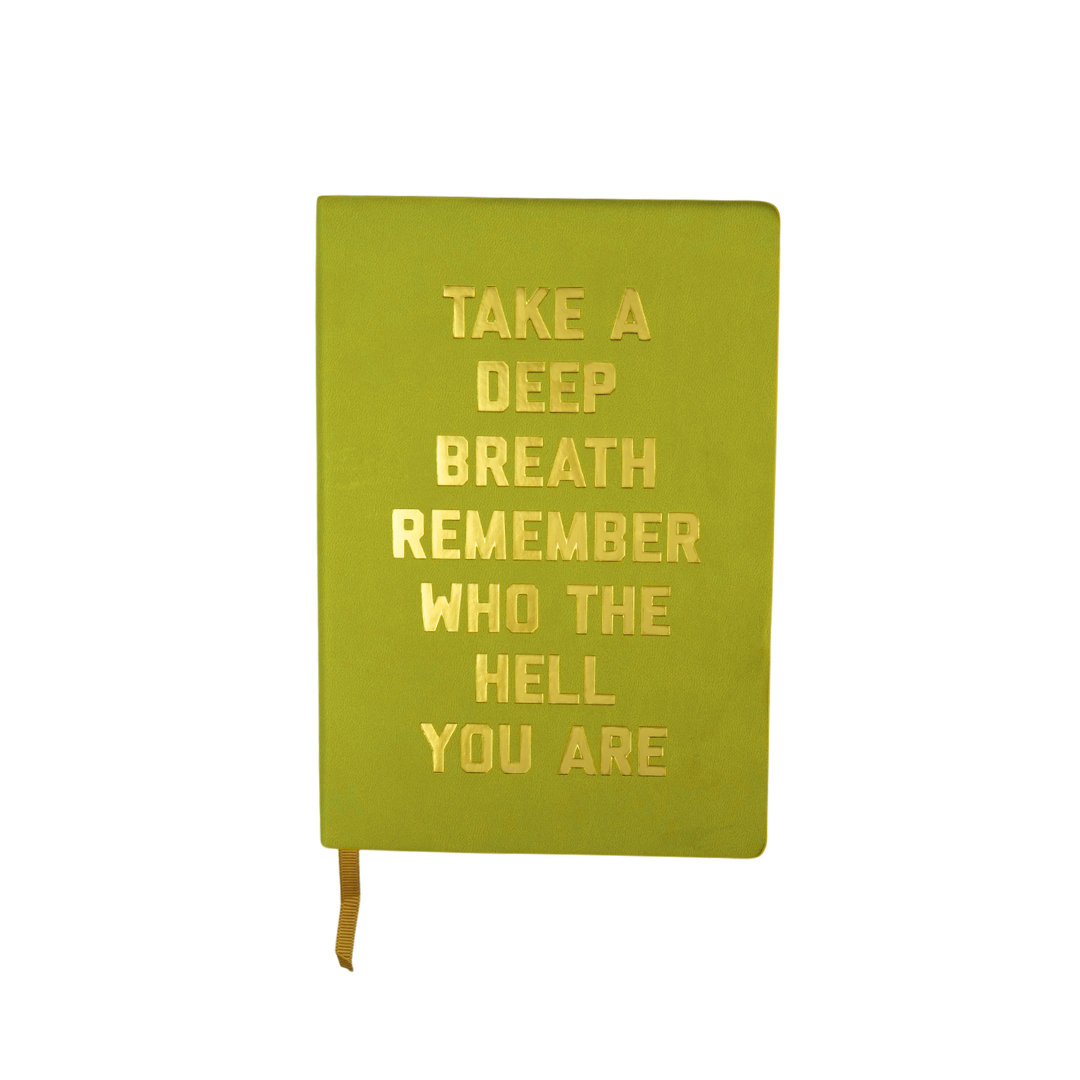 Take a Deep Breath Blank Journal - Green