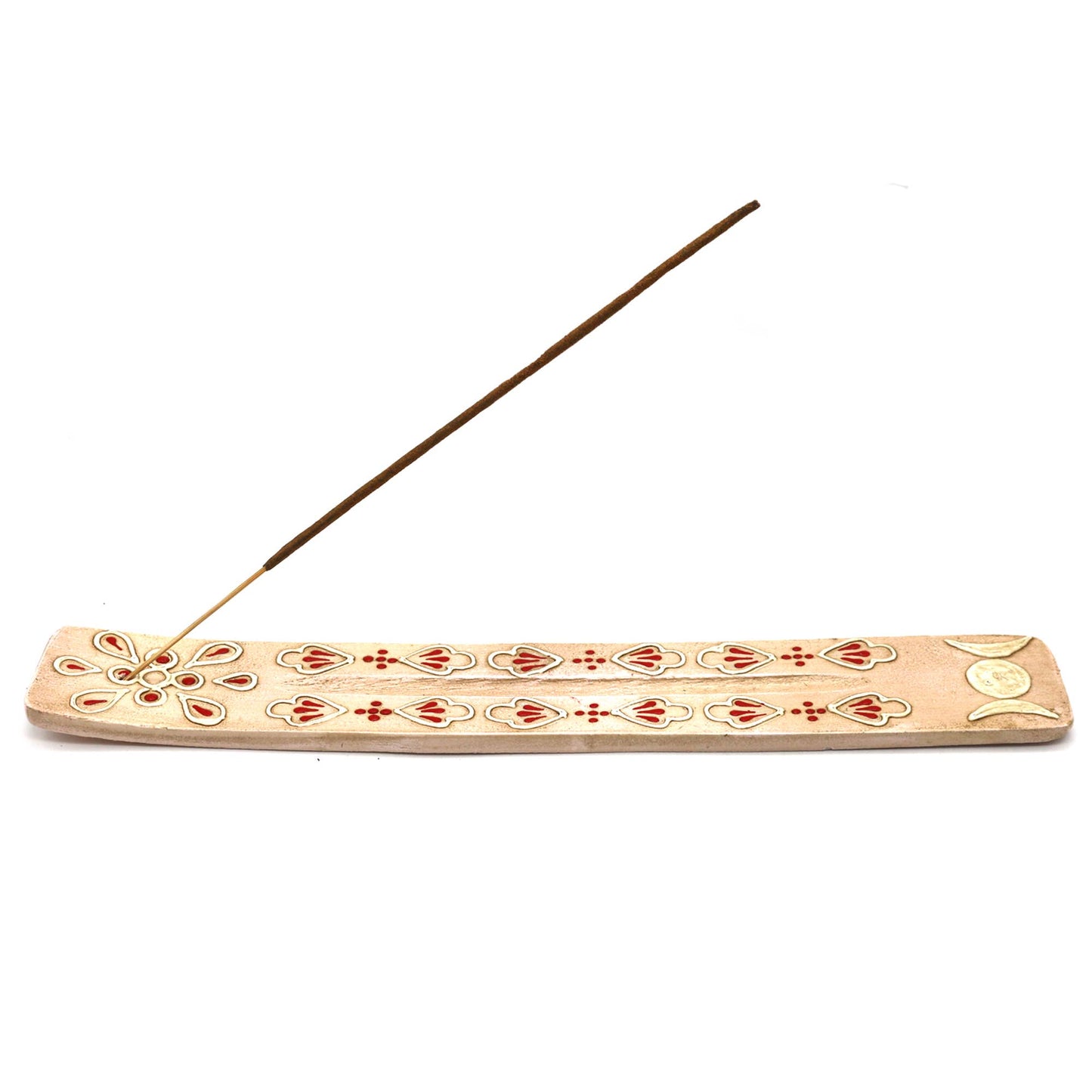 Incense Stick Ash Catcher, Wooden - Beige (11 in.)