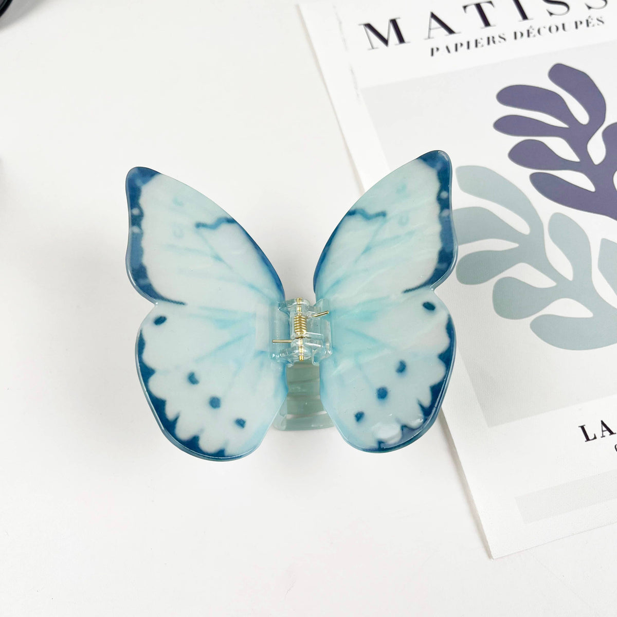Acetate large butterfly hair clip animal claw clips