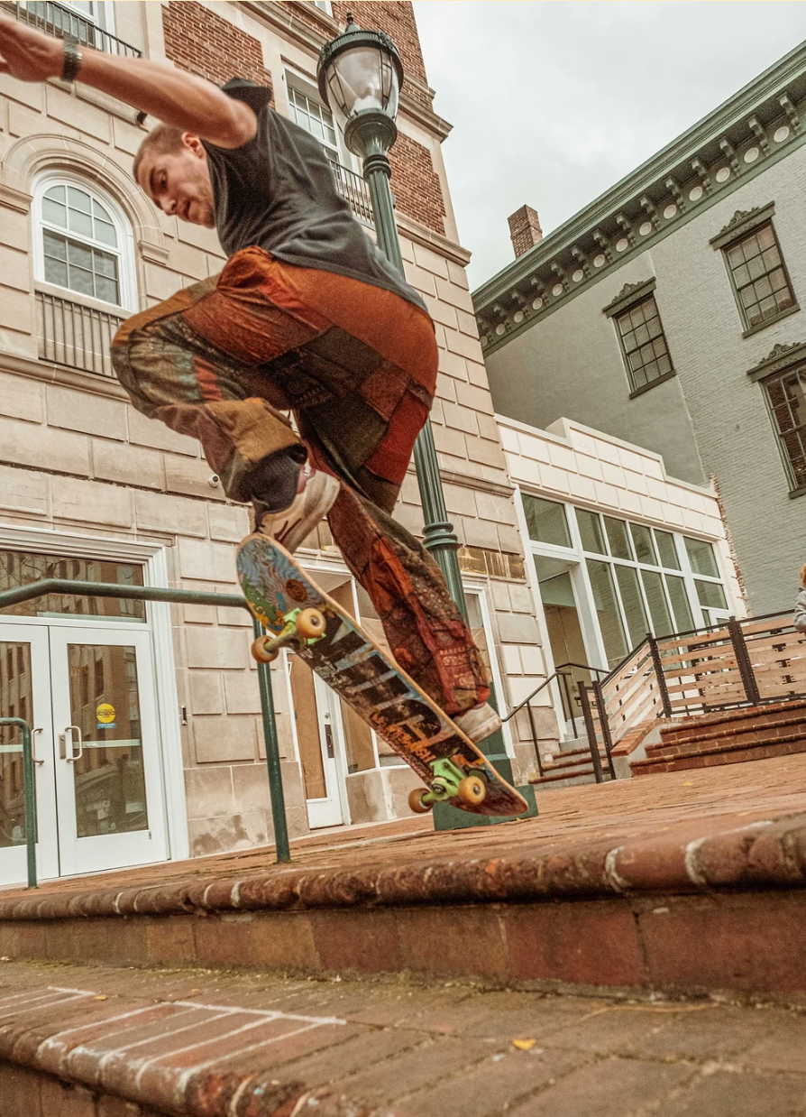 Unisex Hippie Boho Patchwork Joggers in Recycled Fabric