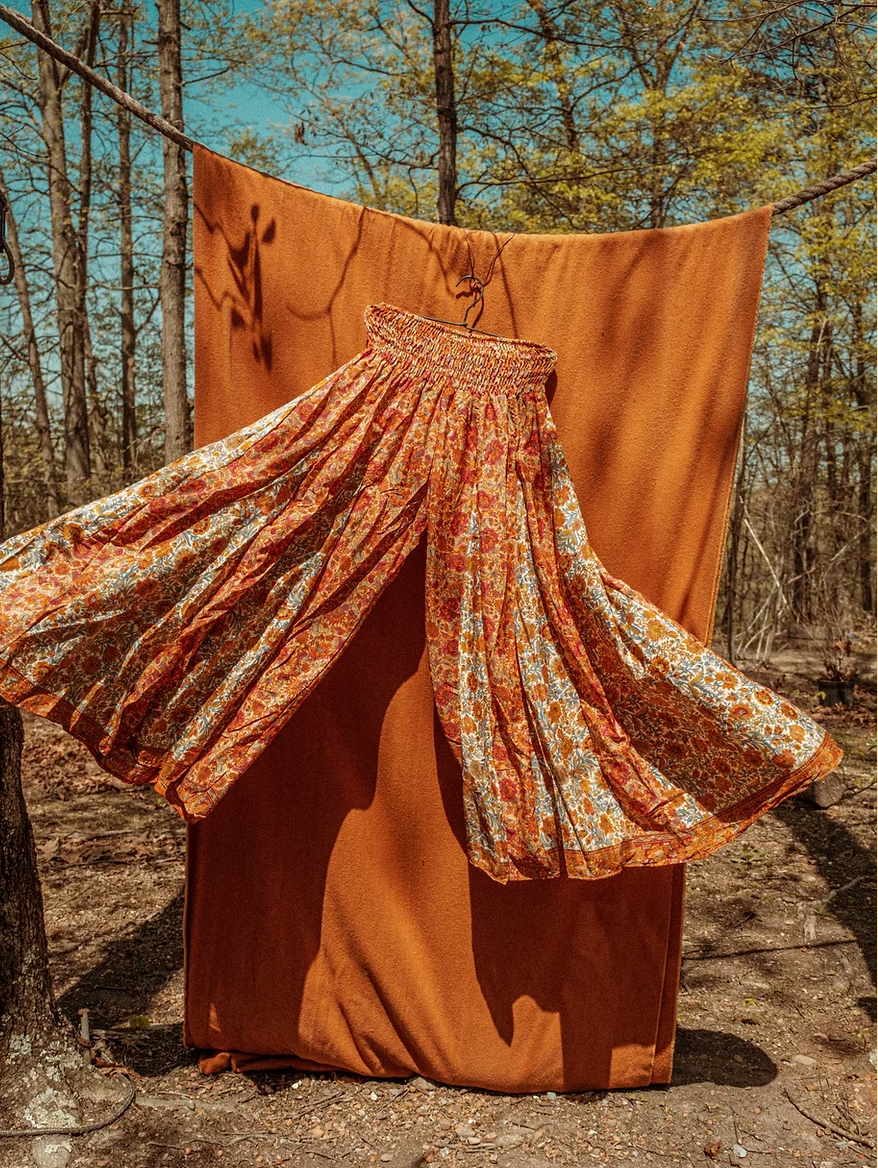 Hippie Boho Wide Leg Patchwork Pants, Flow Trousers