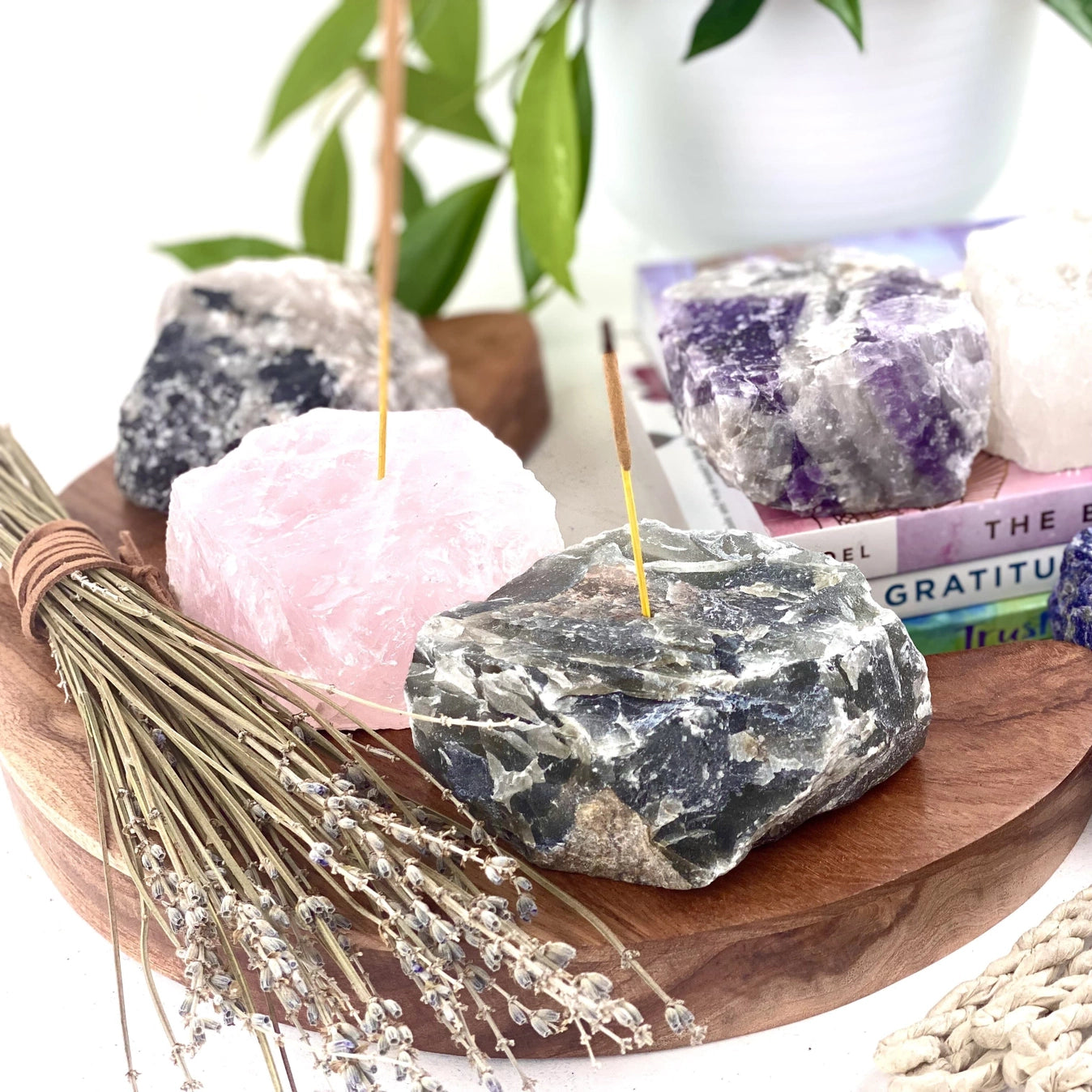 Rough Stone Crystal Incense Burner