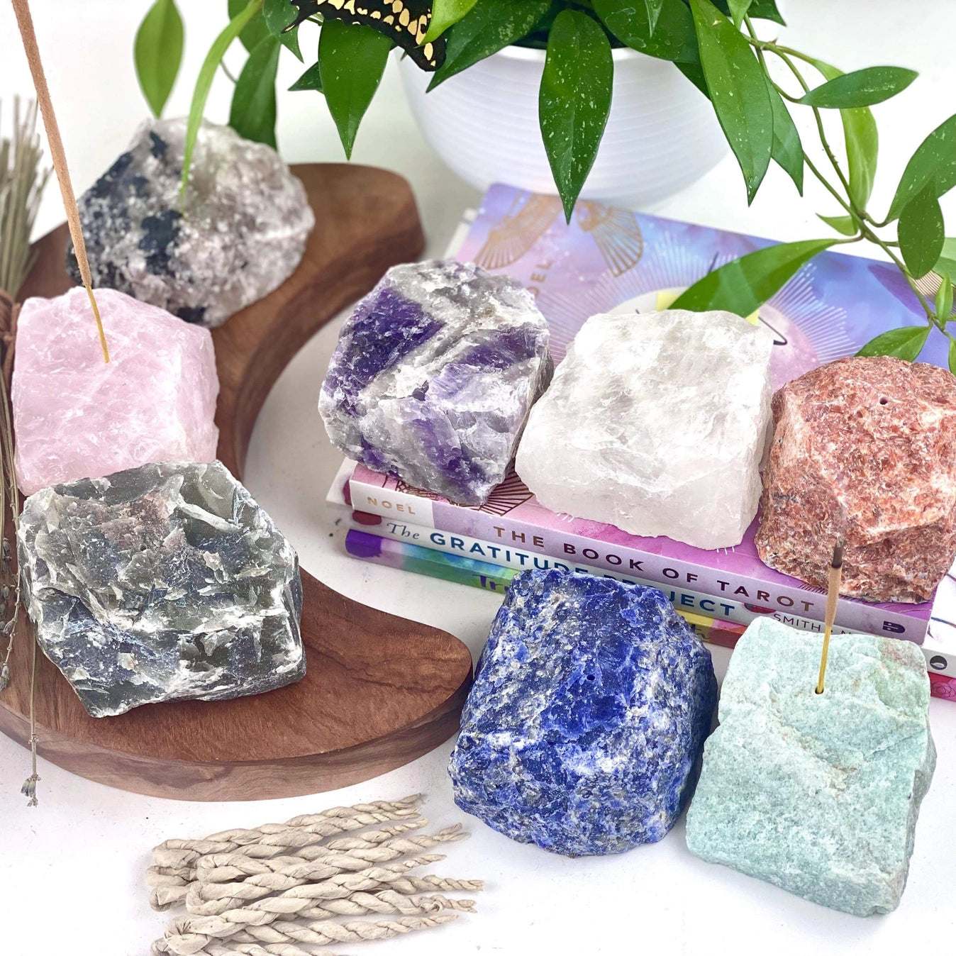 Rough Stone Crystal Incense Burner