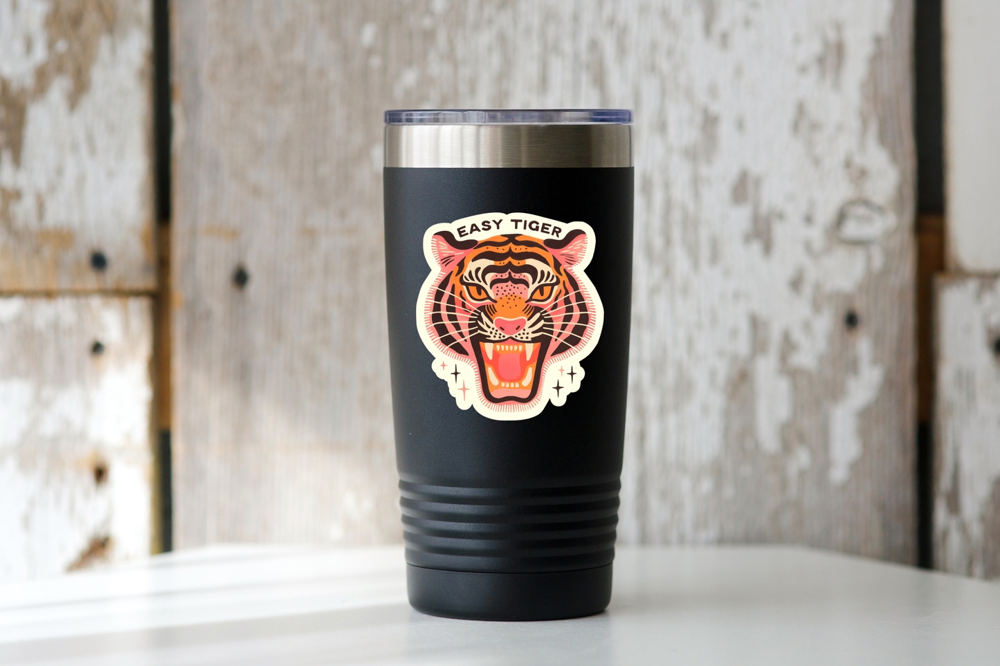 Easy Tiger Sticker - strong women, girls power, feminist