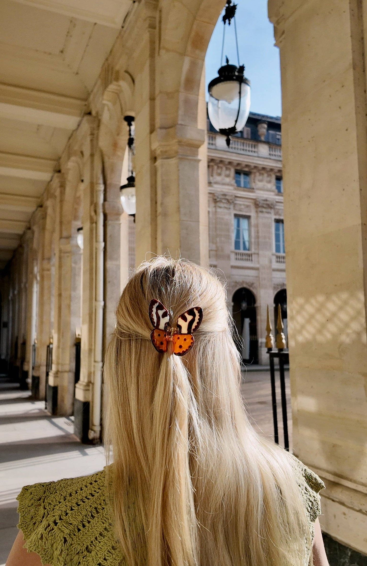 Hand-painted Tiger Moth Claw Hair Clip | Eco-Friendly