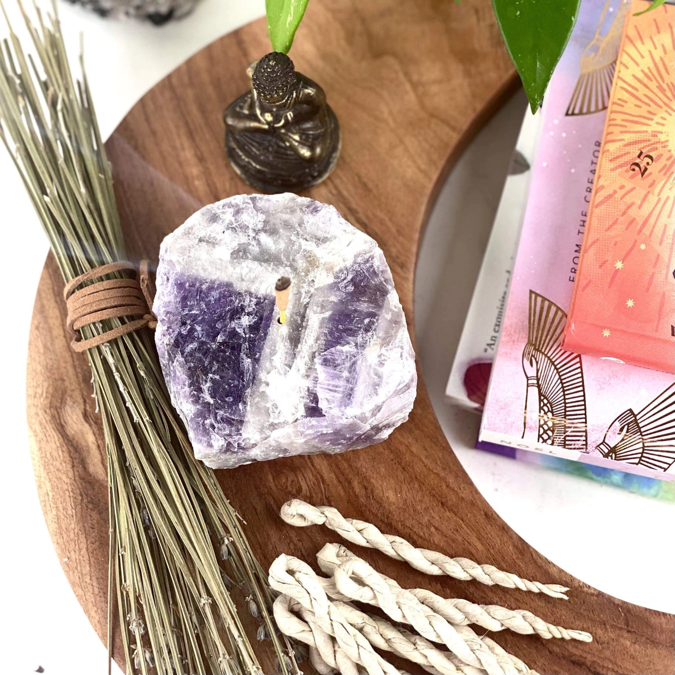 Rough Stone Crystal Incense Burner