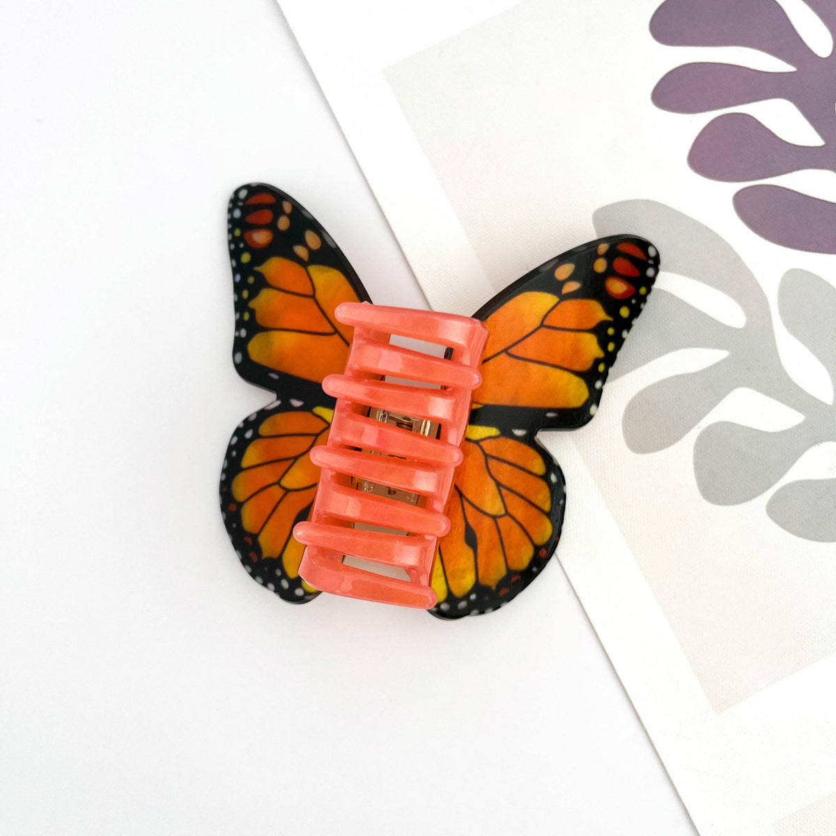 Acetate large butterfly hair clip animal claw clips