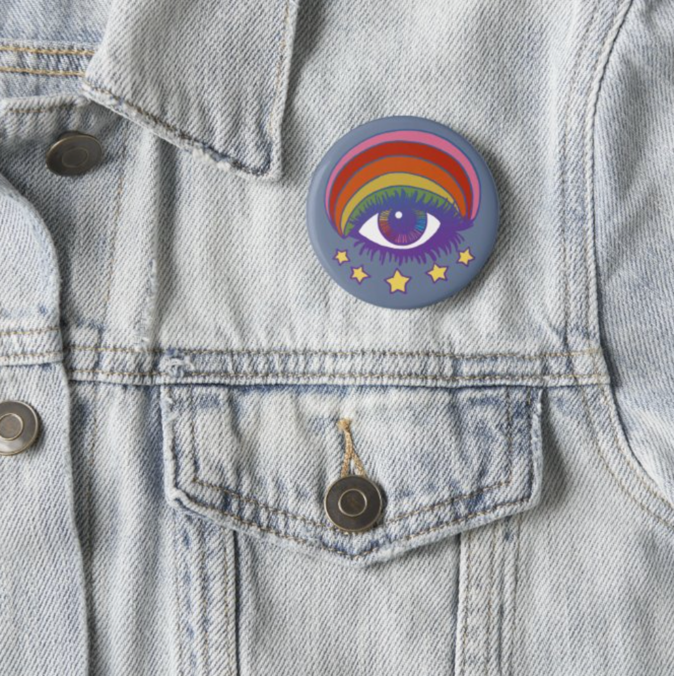 Psychedelic Eye Button